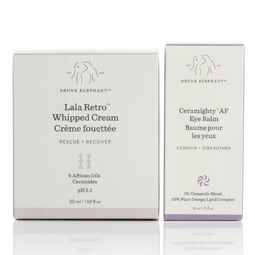 🆕 DRUNK ELEPHANT DUO - Lala Retro Whipped Cream and Ceramighty AF Eye Balm
